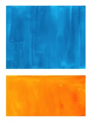 Blue Orange Color Block