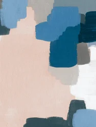 Blush Blue Abstract Blocks