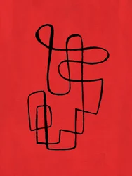 Bold Red Abstract Line