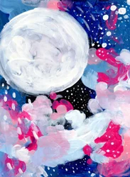 Dreamy Pink Night Sky