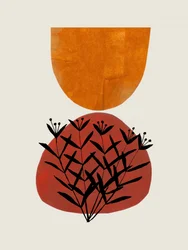 Earthy Abstract Bloom