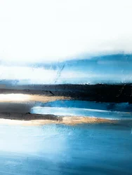 Golden Blue Abstract