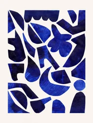 Indigo Abstract Shapes