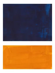 Indigo Orange Abstract Blocks