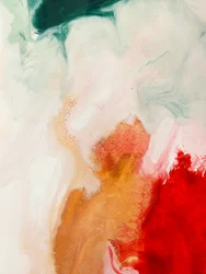 Liquid Gold Red Abstract