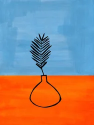 Modern Palm Leaf Vase