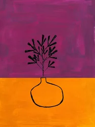 Purple Orange Plant Vase