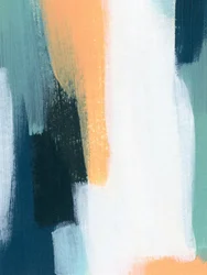 Teal Orange Brushstrokes