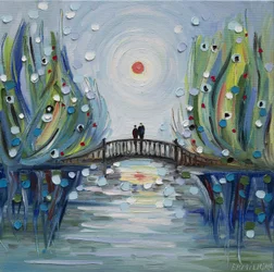 Romantic Bridge Couple
