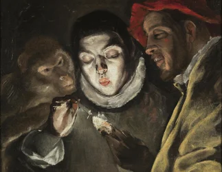 An Allegory with a Boy Lighting a Candle in the Company of an Ape and a Fool (Fable)