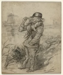 Caricature Portrait of the Painter Paul Gabriel