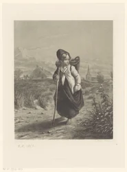 Girl with a Basket on Her Back