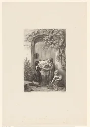Four Girls in Front of a Door