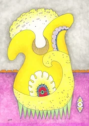 Yellow Whimsical Creature