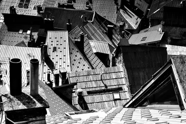 Geometric City Roofs