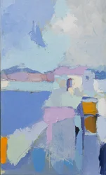 Abstract Coastal Village