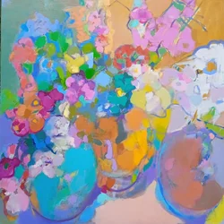 Vibrant Floral Vases