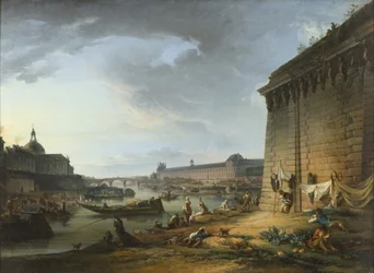 View of Paris from the Embankment beneath the Pont Neuf