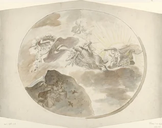 Design for a Ceiling Painting with Aurora Chasing Away the Night