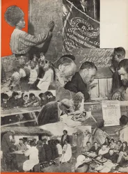 The Fight Against Illiteracy. Illustration from USSR Builds Socialism