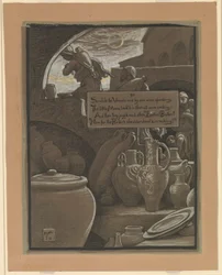(Illustration for Rubáiyát of Omar Khayyám) The End of Ramazan