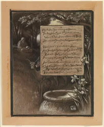 (Illustration for Rubáiyát of Omar Khayyám) The Thoughtful Soul to Solitude Retires
