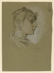 Head of a Woman, Profile: Rosina, ca. 1885
