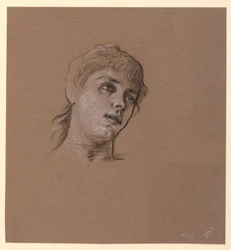 Portrait Sketch of a Young Girl, ca. 1885