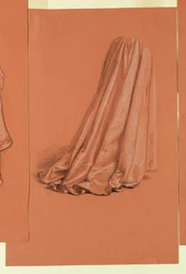 Drapery (study for oil painting, "Wedding Procession"), ca. 1872