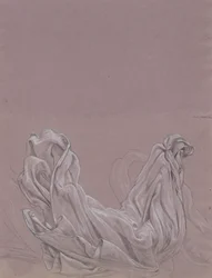 Figure Studies (recto); Drapery Study (verso)