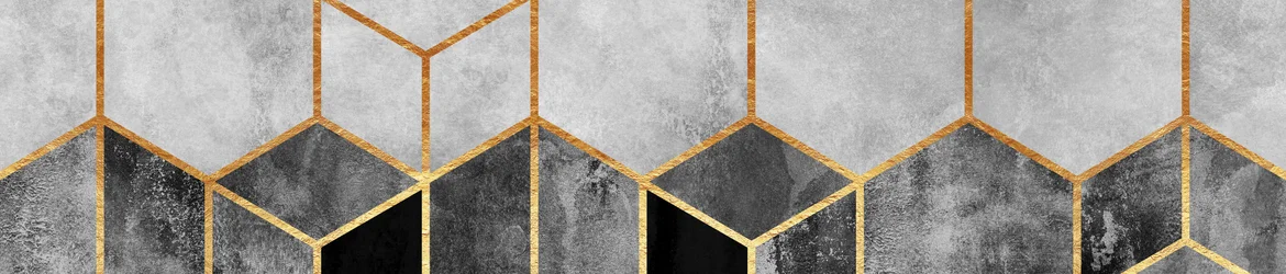 Golden Geometric Marble