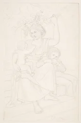 An Italian Woman with Two Children