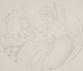 A Young Woman by a Sick Child