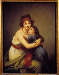 Portrait of Madame Vigee Lebrun and her daughter Jeanne-Lucie-Louise, known as Julie (1780 - 1819)