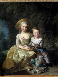 Portrait of Marie Therese Charlotte of France and the Dauphin Louis Joseph Xavier of France