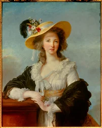 Portrait of Yolande Gabrielle Martine de Polastron, Duchess of Polignac (1749-1793), with the Straw Hat, 1782, 0.92 x 0.73 m