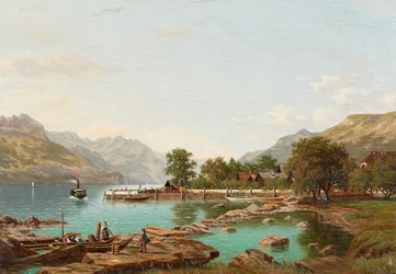 Landscape With Mountains by Lake Maggiore