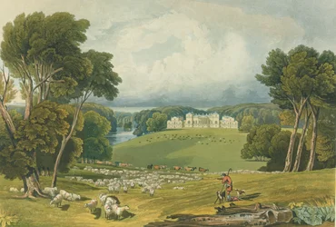 View of Holkham Hall, Norfolk, Engraved by Robert Havell, 1818