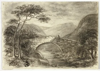 Stone Bridge in Mountains