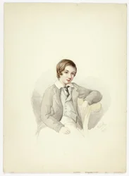 Youth Leaning on Chair