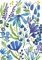 Blue Flowers, 2018