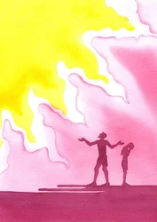 Adam and Eve are cast out of Paradise