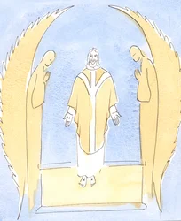 At every Mass, Jesus Christ is made Present before us, our great High Priest Who intercedes for us with His Father in Heaven