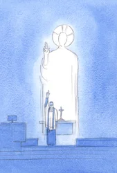 Christ Speaks and Acts Through His Priests, Who Bless and Forgive 