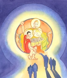 Christ welcomes the contrite and willing soul into the heart of the Holy Trinity. "Those who hide in Him shall not be condemned" (Ps 33).