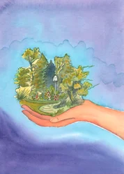 God made the world, and gave life to all that lives, and He delights in our delight in the beauty around us, which has its source in Him, 2002