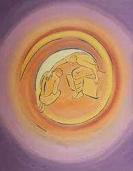 God the Father, aware of the horrific cost of the Incarnation, reaches out, through His Holy Spirit, to His Beloved Son, Who willingly assents to come to earth for our salvation