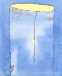 In intercession, it is as if God allows one person to descend on a rope to rescue another person who is stranded in a deep shaft underground