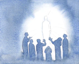 Jesus blazes in Heaven with purity and power