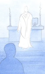 Jesus was present amongst us at Mass, robed as a priest, turning towards us to lead us into prayer